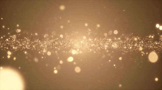 シャンパンベージュ光の粒子が漂う背景