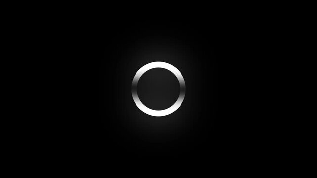 Circle arrow refresh and reload icon animation with loading progress on black background.