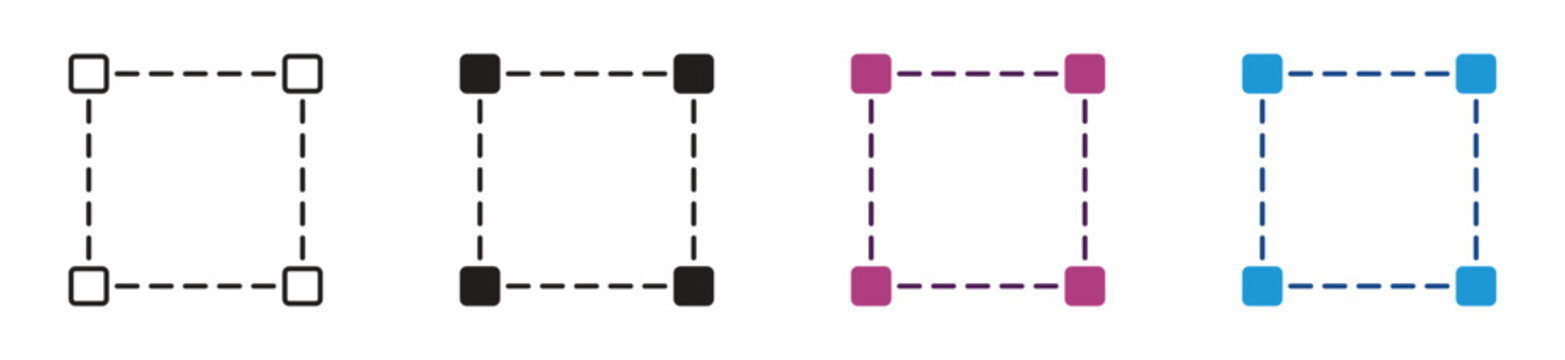 Selection tool icon set. Vector illustration.