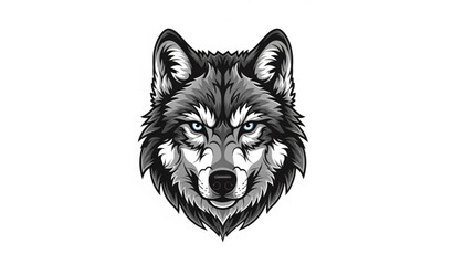 Modern Wolf Head Tattoo Logo Vector Illustration © ajgar