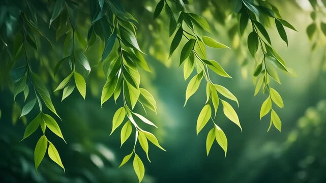 揺れる葉の背景