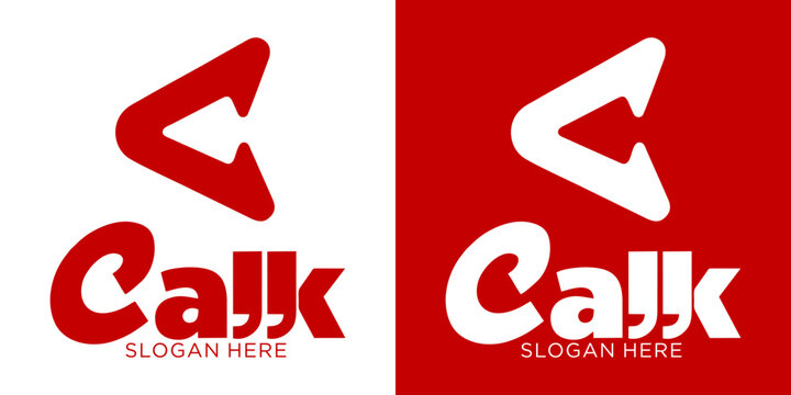 Calk letter Logo design, logo design featuring a modern color scheme, perfect for businesses looking for a professional brand identity