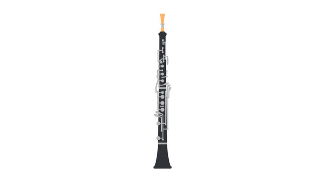 Oboe musical instrument vector illustration isolated on white background