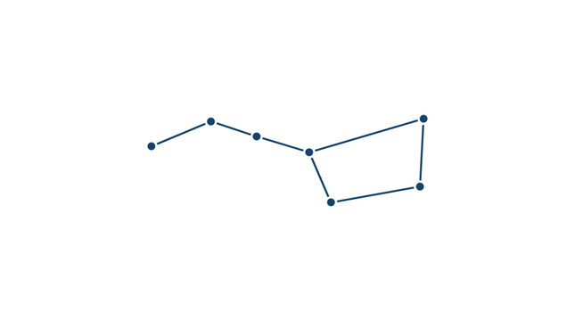 Ursa Major Constellation Vector Illustration Simple Minimalist Design