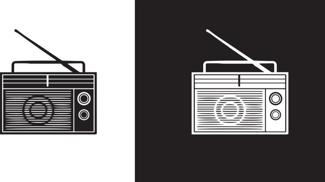 Radio vector icon, vector 