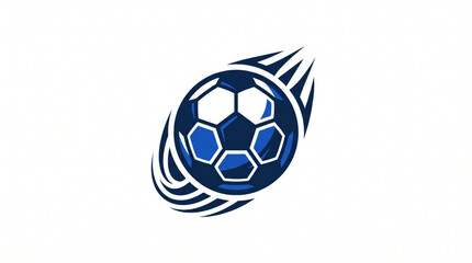 Modern football single icon isolated on white background, trendy sports vector illustration © Yuzma