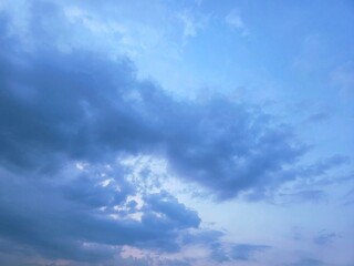 Obraz premium Blue sky with clouds.