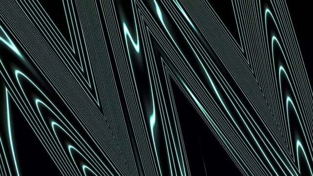 Abstract glowing light lines on a dark background, forming flowing zigzag waves with a modern neon look, ideal for technology, motion, energy or futuristic design themes