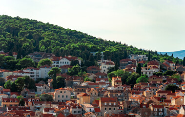 Obraz premium Beautiful scenic view of Marjan hill in Split.