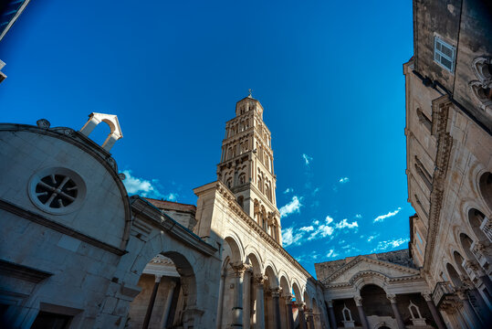 The historic Saint Domnius bell tower in Split.