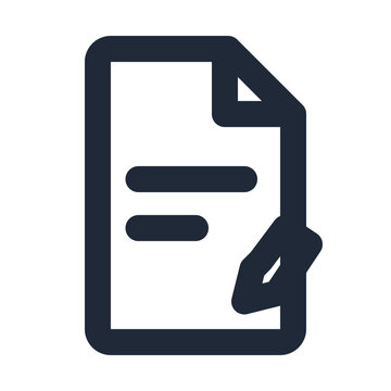 Homework line icon, education assignment study outline symbol