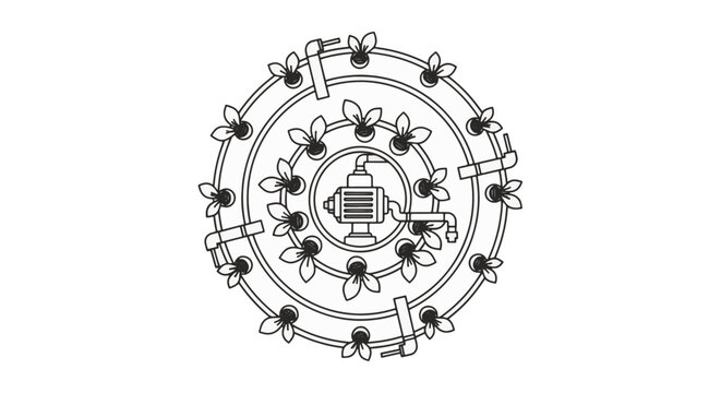 Detailed black and white line art illustration of a nutria or coypu rodent isolated on a white background, featuring clean vector outlines suitable for nature and wildlife design projects.