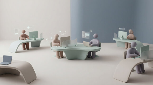 Modern Office Break Room with Ergonomic Furniture