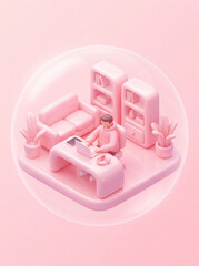 Obraz premium A Minimalist Office Toy Set