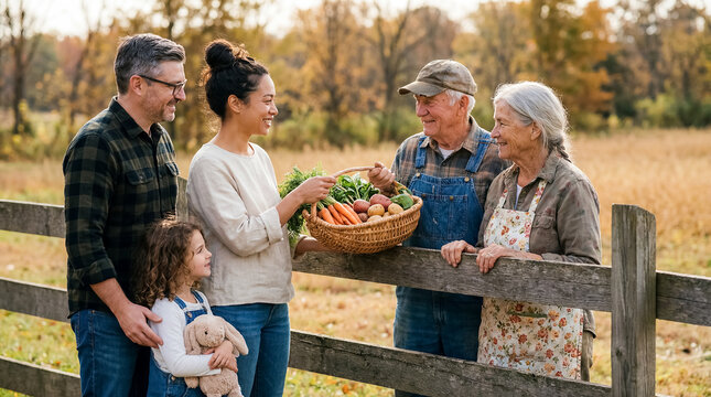 family meeting elderly neighbors rural community fence warm documentary family warm documentary framing supports an authentic migration narrative and relatable family journey newcomer family receiving