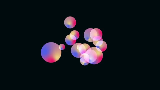 abstract background with flying bubbles, seamless looping