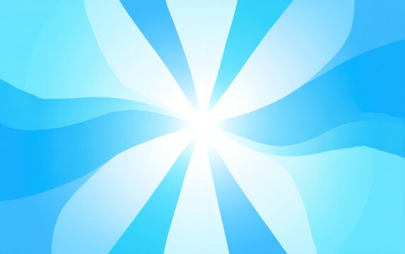 Bright, glowing center bursts with cool, flowing blue waves