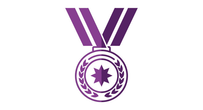 Purple Medal with Star and Laurel.