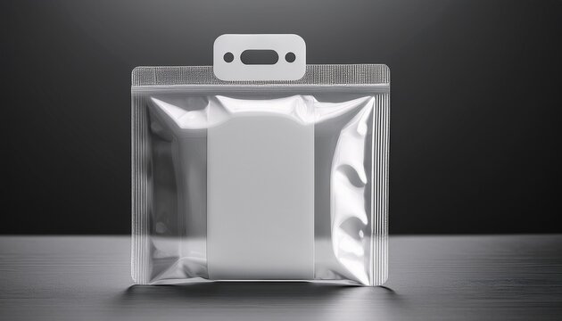 versatile empty clear plastic blister packaging mockup with a hang tab perfect for showcasing various retail products