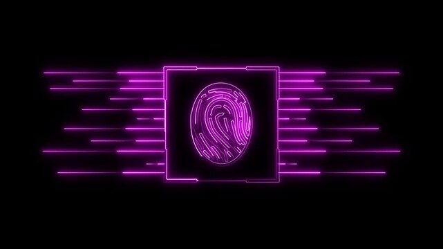 Biometric fingerprint scan visualizes advanced mobile security keys. Secure fingerprint scan verifies identity access on database records. Modern authentication utilizing a fingerprint scan.