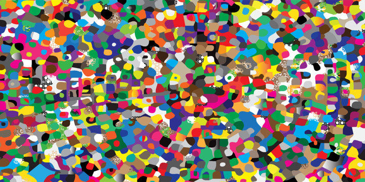 Red disco ball mosaic vector background. Radial circular pattern of red square tiles with glowing sparkles, symbolizing party, dance, glitter, neon club, and festive event backdrop.