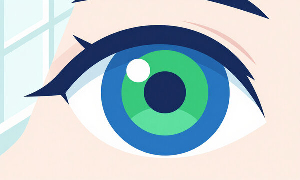 human eye intricate mechanical camera shutter replacing iris capturing vivid green pupil surrounded deep