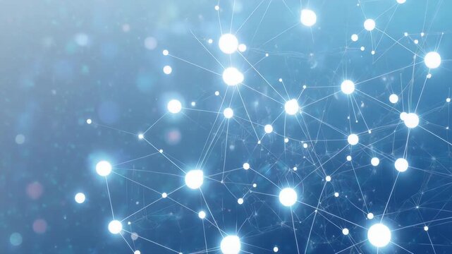 geometric network mesh with soft glowing dots and thin lines