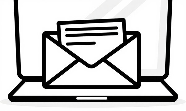weathered envelope resting sleek laptop keyboard bathed soft morning light filtering nearby window