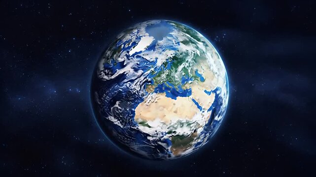 Earth from Space A Stunning View of Europe and Africa.