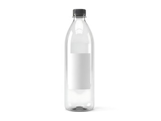 Naklejka premium Clear plastic water bottle with cap