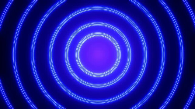 Radiant Circular Oscillation. Bright Concentric Circles Radiate Outward Matching Soothing Pulse Rhythm