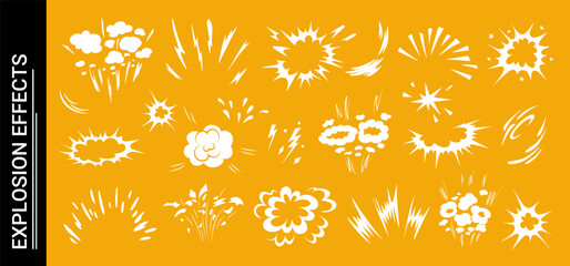 Obraz premium Explosive doodle comic action scene featuring dynamic burst effect vector illustration set. Strong impact graphics and hand-drawn motion lines style of cartoon doodles graphics ideal superhero design.