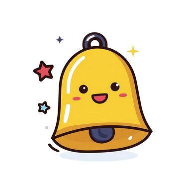 Cute cartoon illustration of a smiling pumpkin with stars and border.