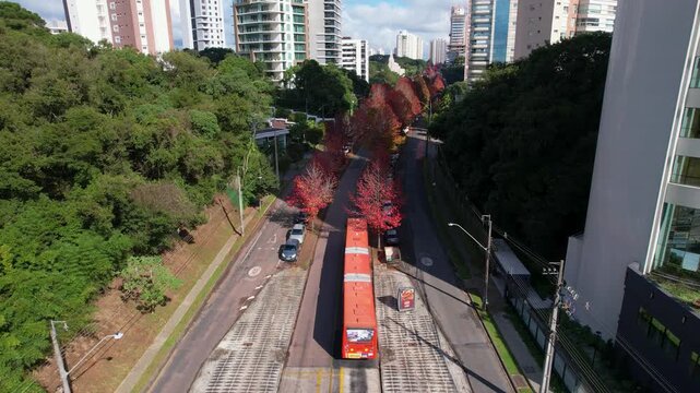 drone da Rua do Outono em Curitiba