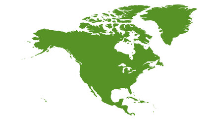 Fototapeta premium Green map of the world on white background.