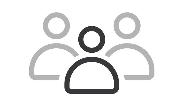 Three persons - social network users. Vector
