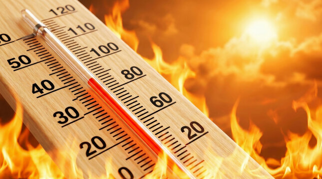 Heat wave extreme summer dry thermometer fire sunlight climate hot weather dry summer heat wave extreme. arid desert drought. hot temperature sun, climate weather environment, danger warning