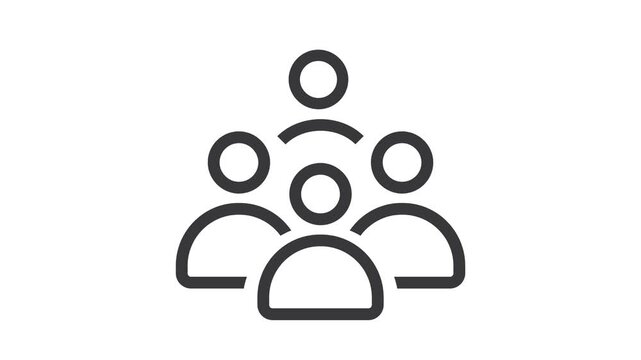Four persons - social network users. Vector