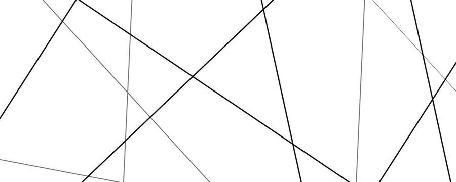 Random geometric line pattern on a transparent background. Random line low poly pattern. abstract seamless line vector. Random chaotic lines abstract geometric patterns of modern design.