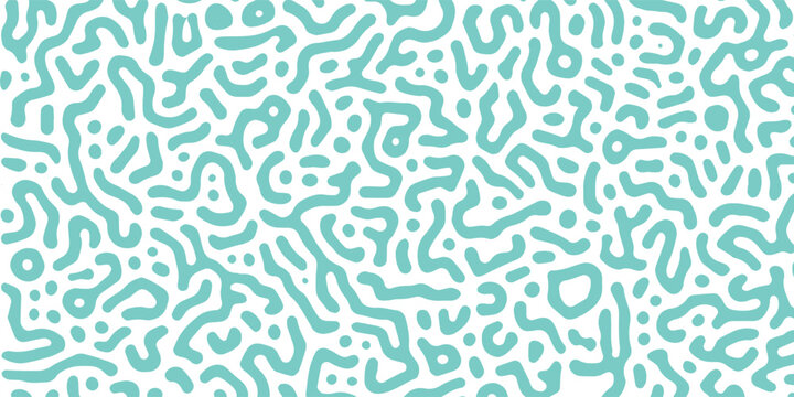 Seamless vector pattern, blots. hexagonal swirl pattern. zigzag, Monochrome, waving, Turing, labyrinth. algorithm psychedelic background. Reaction diffusion. Hand drawn Batik. chaotic motion 3d design