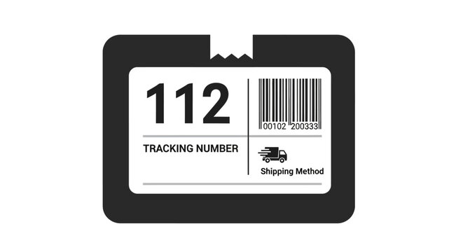 Package Tracking Number Barcode Shipping Method Delivery Logistics Icon