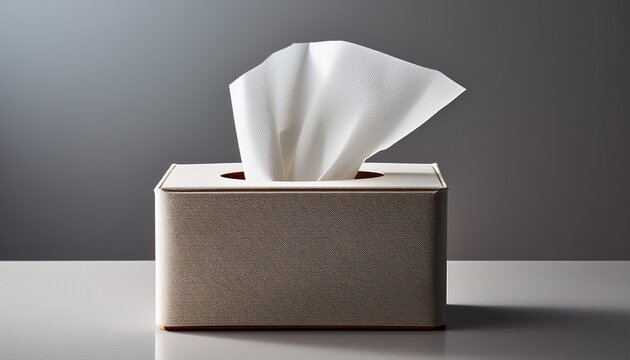Minimalist Tissue Box With Textured Tissue Paper