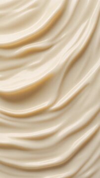 Creamy White Swirls Motion Background Smooth Texture Close Up