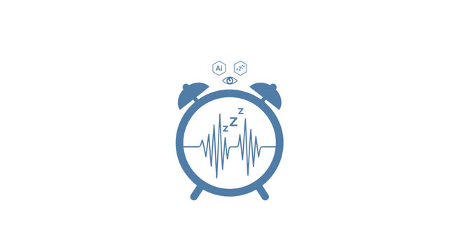 Sleep and wakefulness alarm clock symbol.