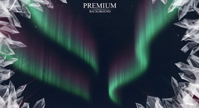Stunning Northern Lights Displayed Behind a Frame of Ice Crystals