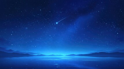 Fototapeta premium 満天の星空と流れ星