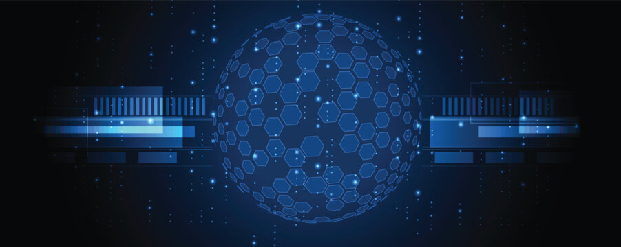 Digital network connection background representing big data, cloud computing, and AI