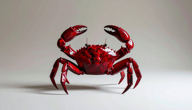 Red crab isolated