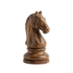 Fototapeta premium Wooden chess knight piece
