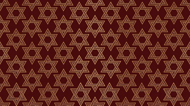 Elegant gold jewish star of david seamless pattern